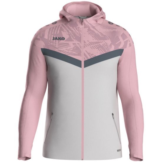 Afbeeldingen van Jas met kap Iconic zachtgrijs/dusky pink/antra light