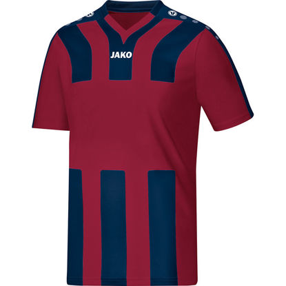 Afbeeldingen van JAKO Shirt Santos KM wijnrood/navy (4202/11) - SALE